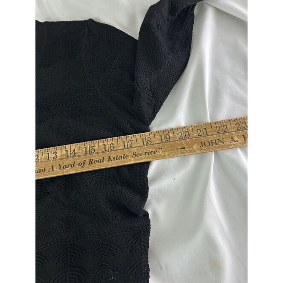 KANCY KOLE Womens LongSleeve Sweater Lightweight  Cable Knit Button Black M - Picture 7 of 7